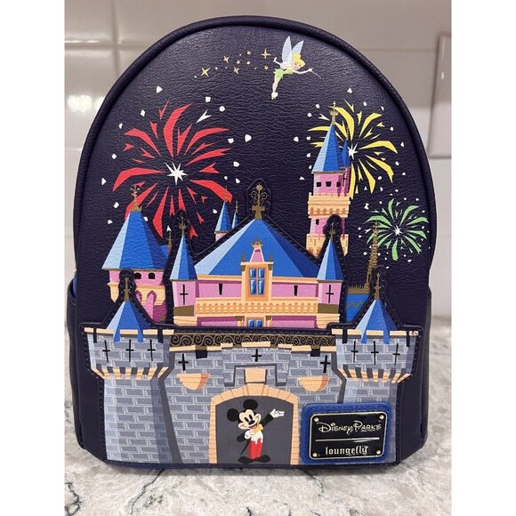 Disney Park 100 Years Disneyland Resort Castle loungefly Backpack New